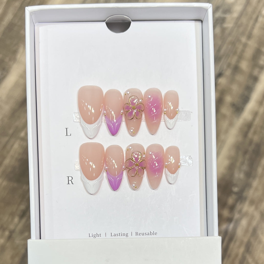 Wiederverwendbares Press-On Nagelset Karnz