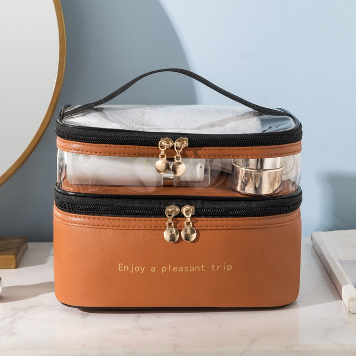Transparente Dual-Layer Kosmetik Organizer Karnz