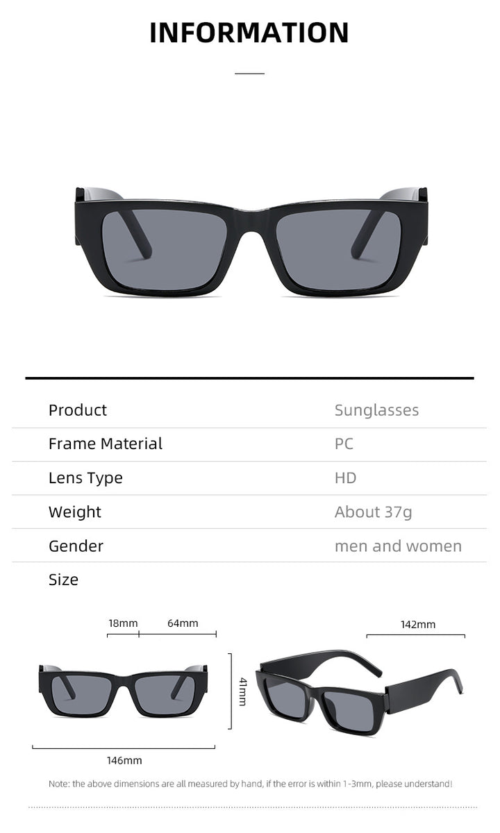 Damen modische rechteckige Sonnenbrille im innovativen Design Karnz
