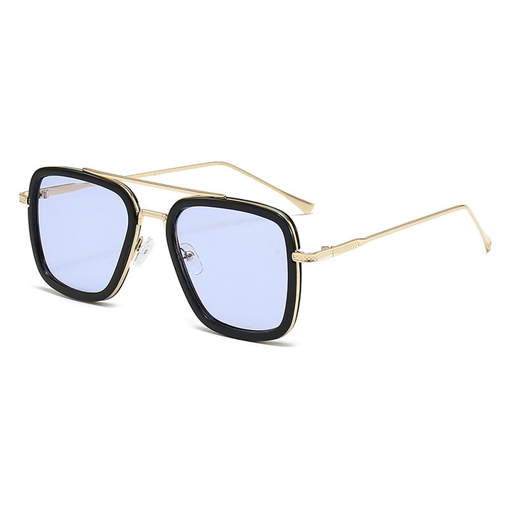 Damen modische quadratische Sonnenbrille mit metallischen Details Karnz