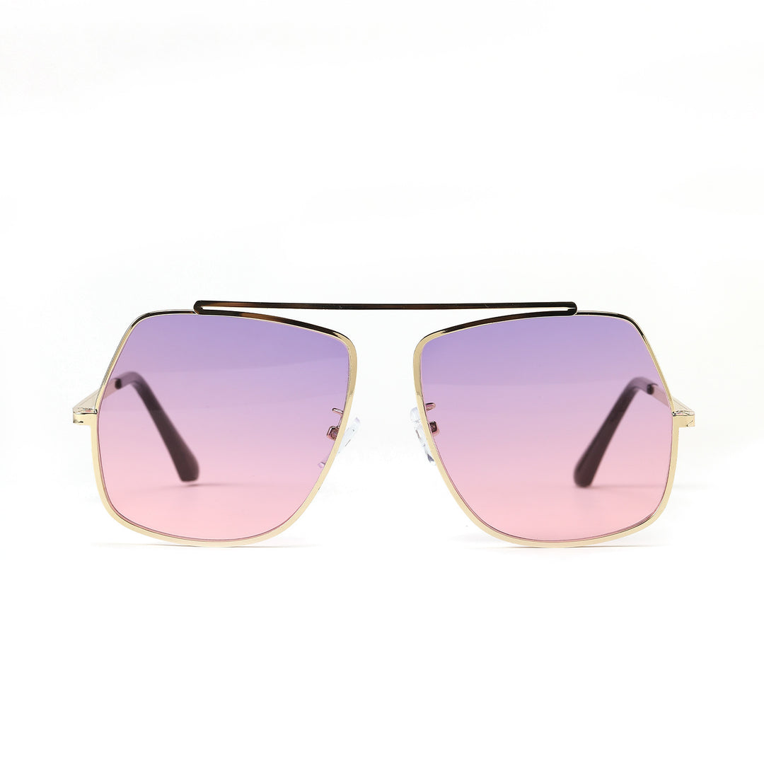 Damen polygonale Sonnenbrille mit elegantem, hochmodernem Rahmen Karnz