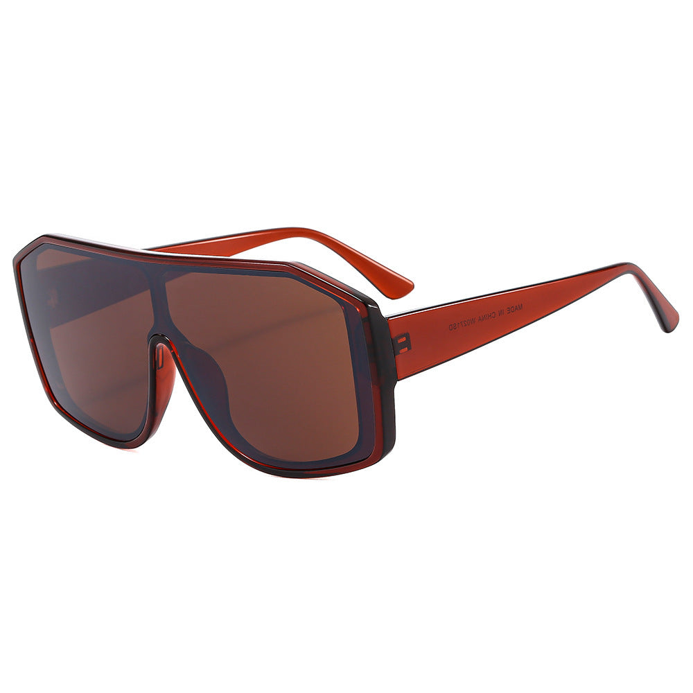 Damen Modische Oversized Sonnenbrille im extravaganten Animal-Print Design Karnz