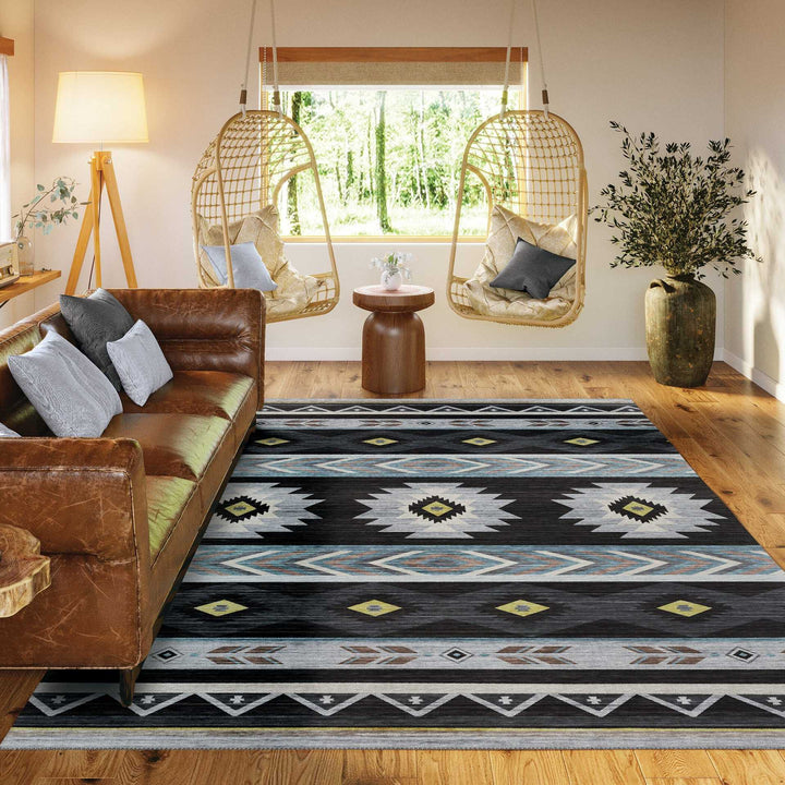 Native-inspirierter geometrischer Teppich