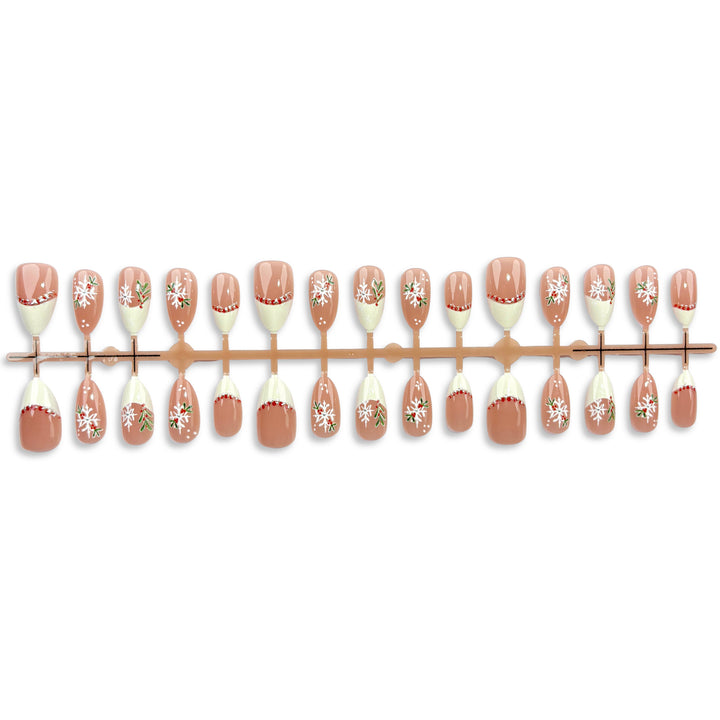 Blumenmuster Press-On Nagel Set