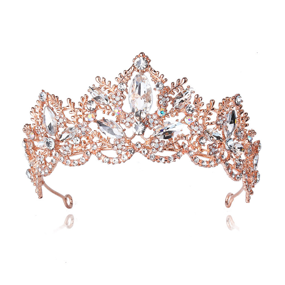 Damen Glamouröse Tiara mit funkelnden Kristallverzierungen Karnz