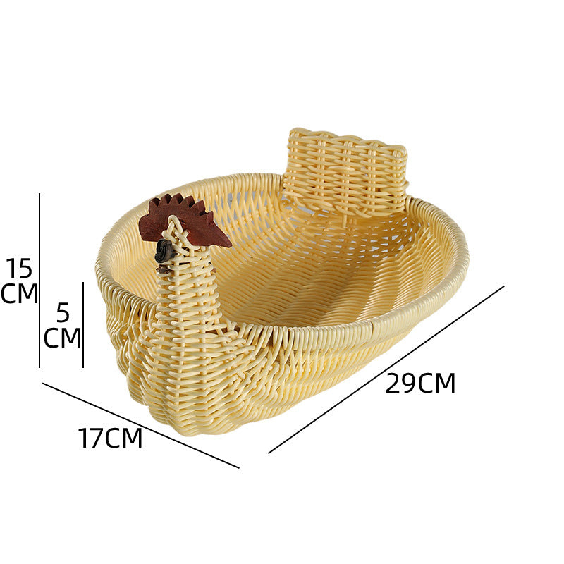 Unisex Geflochtener Dekorationskorb in Entenform Karnz