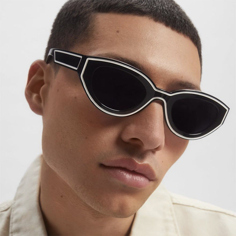 Damen Cat-Eye Sonnenbrille mit robustem transparenten Rahmen und schützendem UV-Filter Karnz