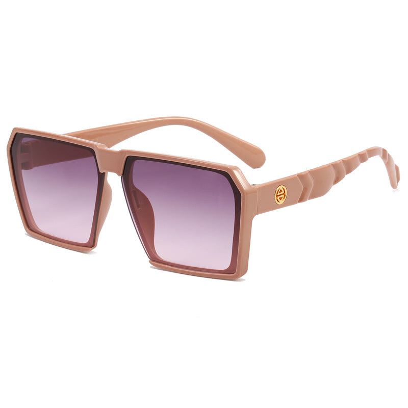 Damen Stylische quadratische Sonnenbrille mit kontrastierenden Gläsern Karnz