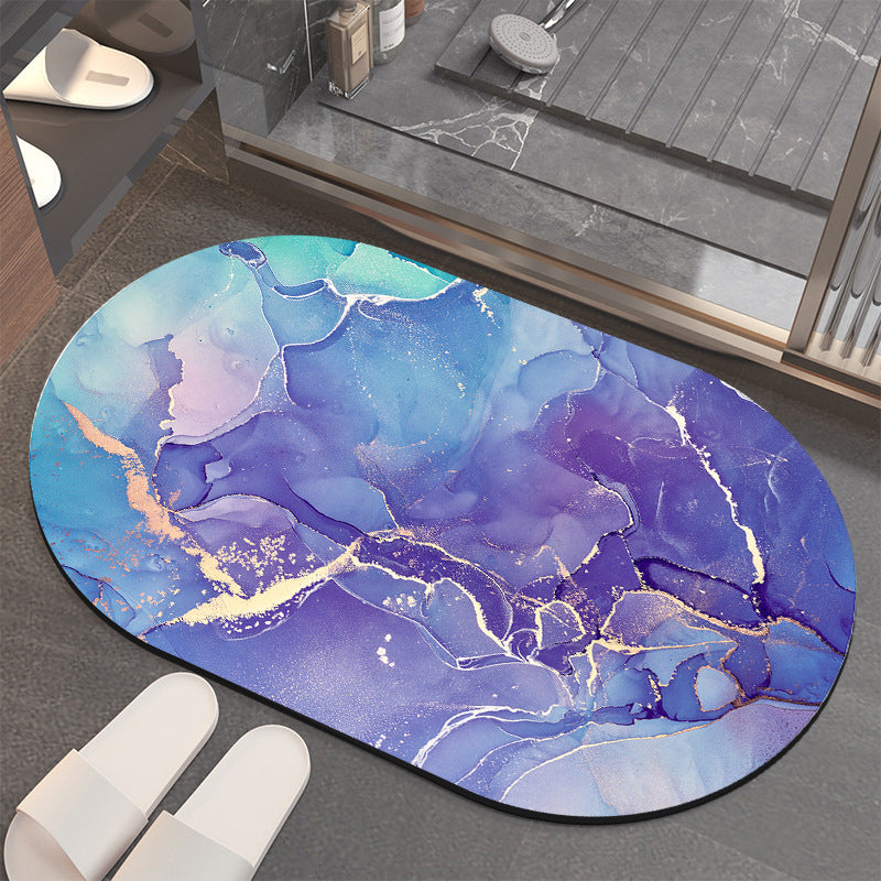 Luxuriöse Abstract Marmor Badematte Karnz