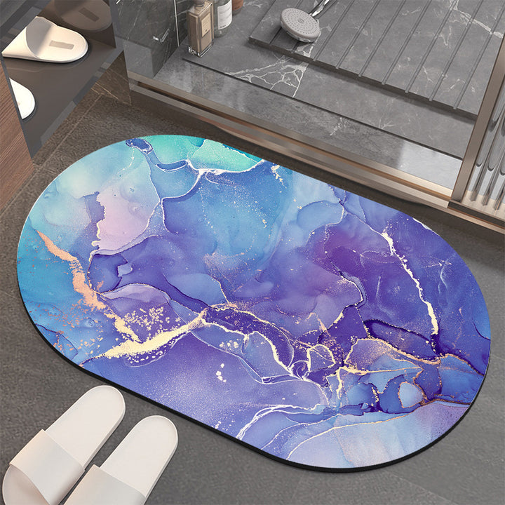 Luxuriöse Abstract Marmor Badematte Karnz