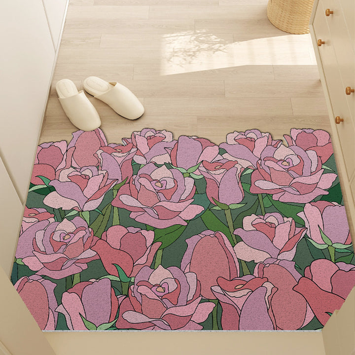Blumenmuster rutschfeste Bodenschoner