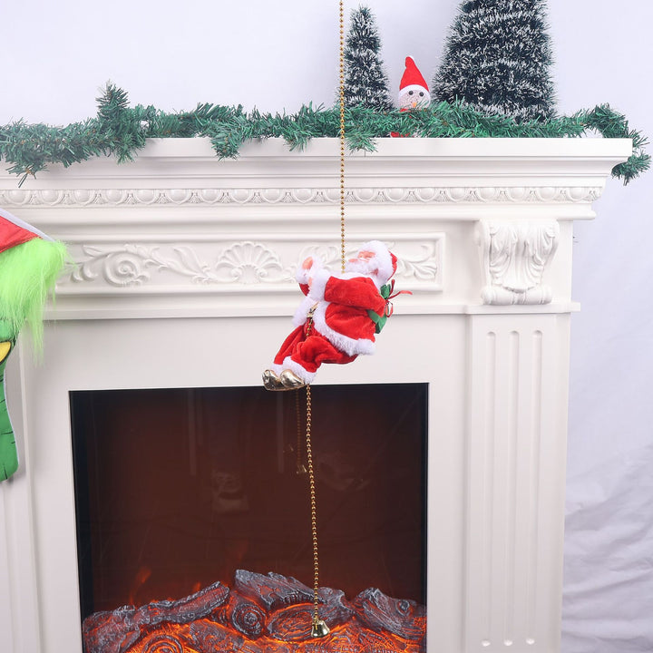 Dekorative Weihnachtsmann Figur mit Reflexionsschmuck
