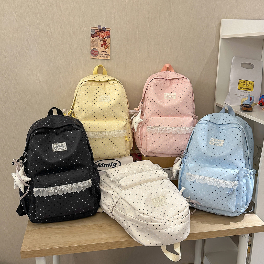Niedlicher Polka Dot Freizeit-Rucksack Karnz