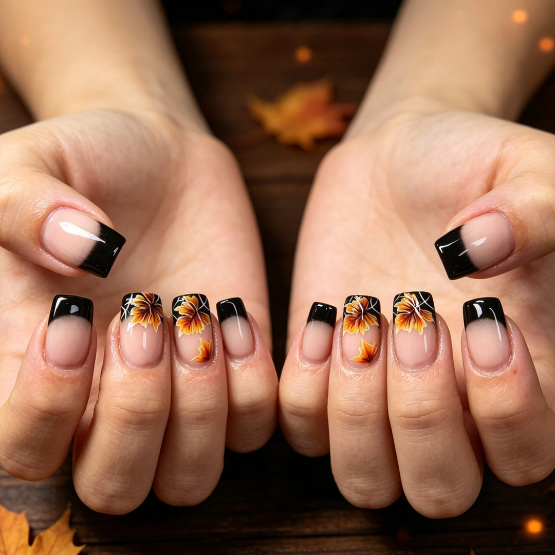 Herbst-Themen Blumen Nagelkunst Karnz