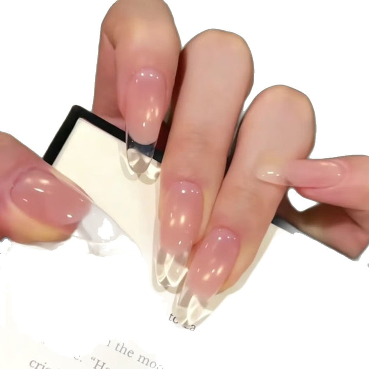 Elegante Französische Spitzen-Nagelverlängerungen