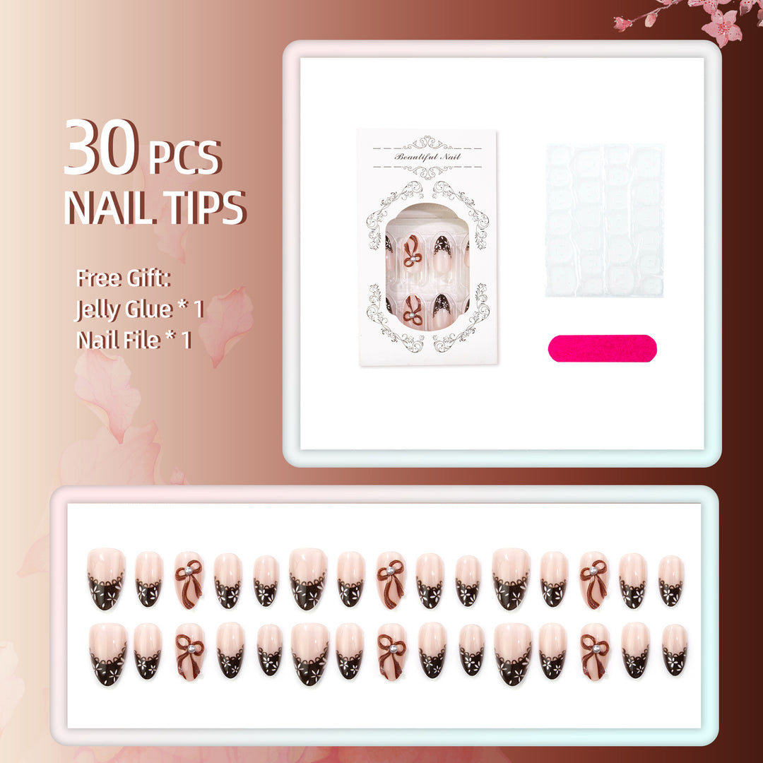 Dekoratives elegantes Press-On-Nagelset