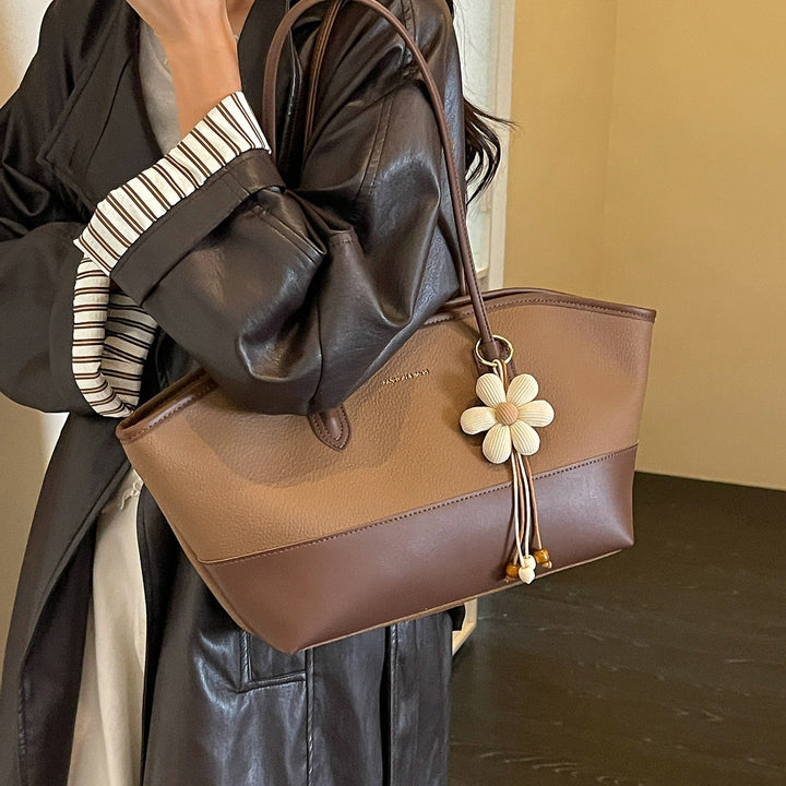 Strukturierte Leder-Tote-Tasche