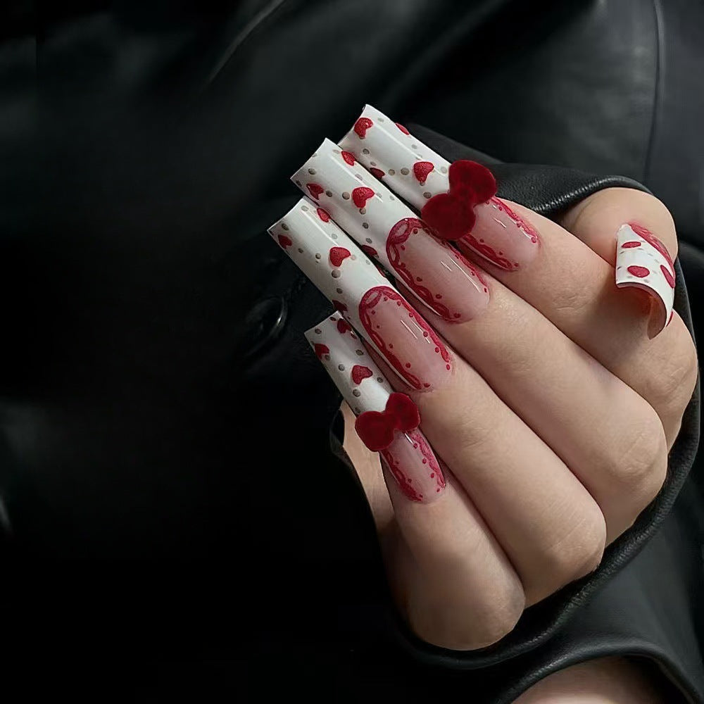 Herz-Themen Nagelkunst Extensions