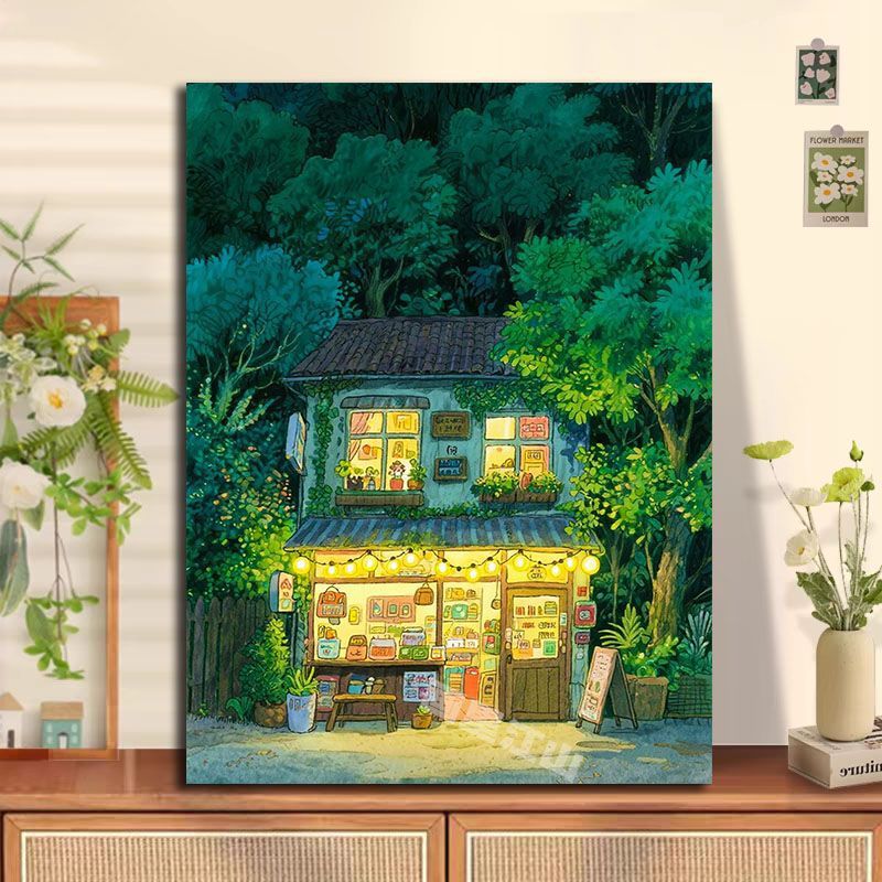 Gemütliche Ferienhaus Landschaft Wandkunst Karnz