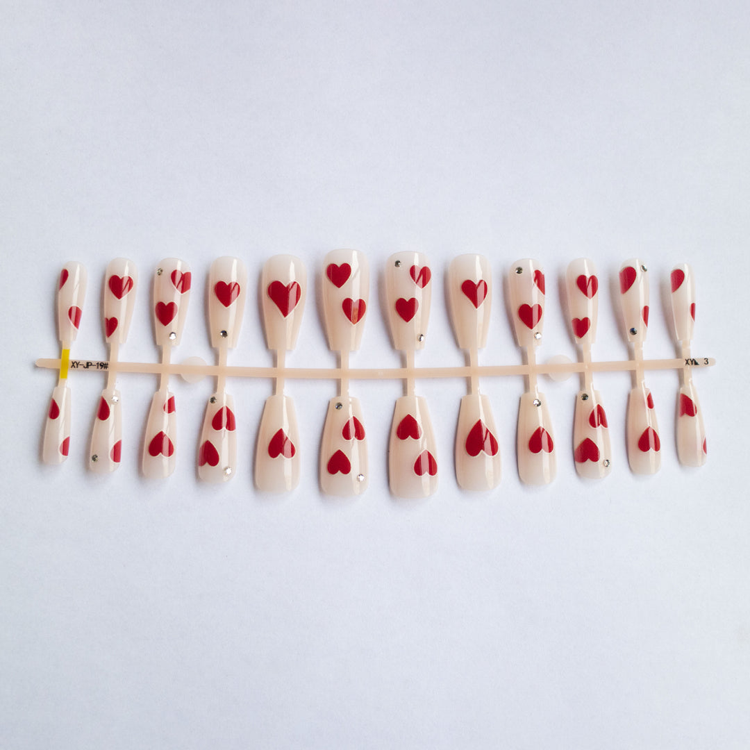 Herz-musteriges Gel-Nagelkunst-Kit