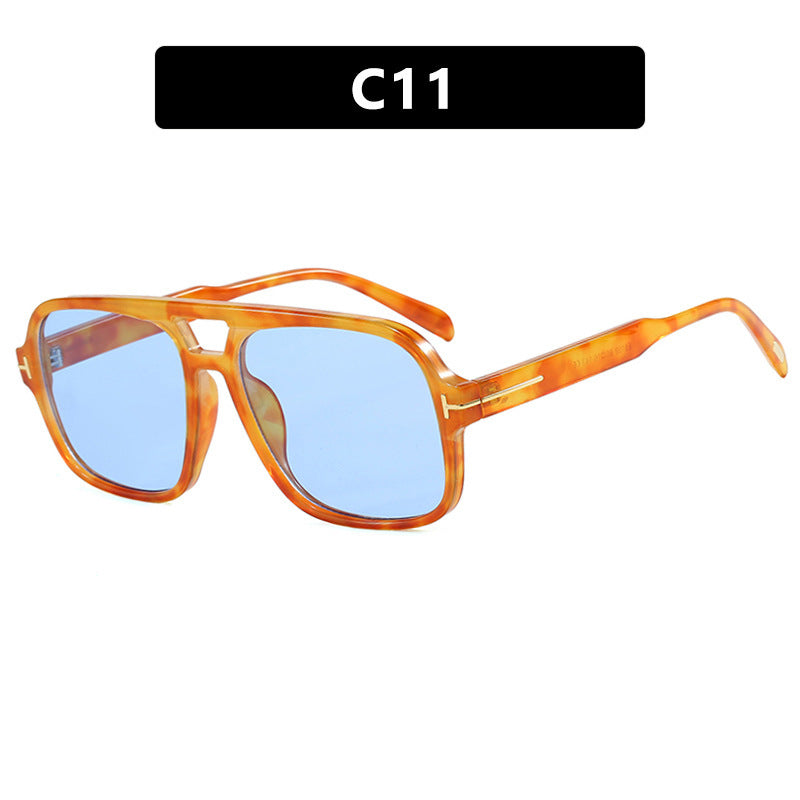 Damen Stylische Sonnenbrille im markanten Rechteckformat Karnz