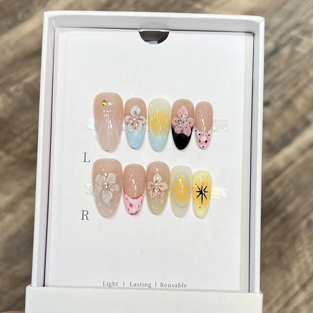 Wiederverwendbares Press-On Nagelset Karnz