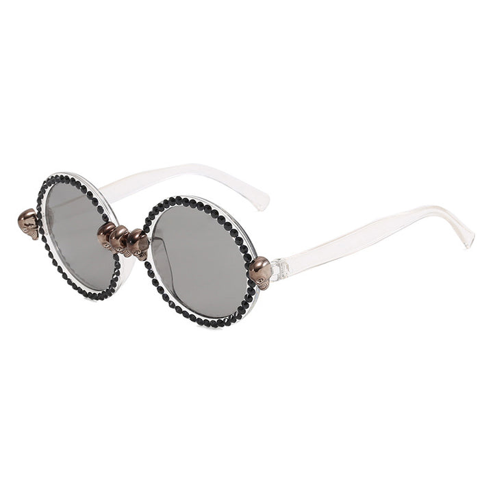 Damen Extravagante runde Sonnenbrille Karnz