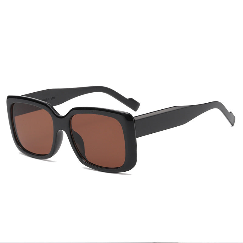 Damen modische quadratische Sonnenbrille mit transparentem Rahmen und innovativem Design Karnz