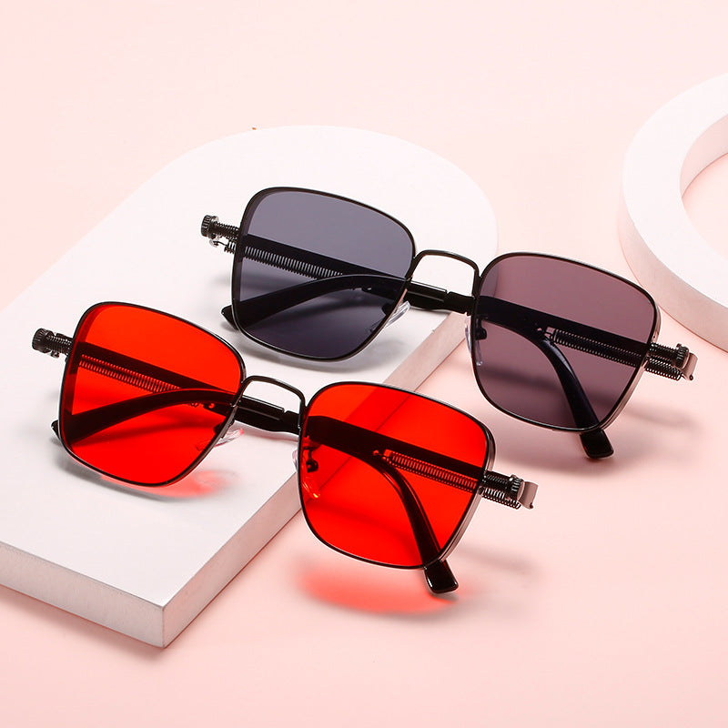 Damen modernistische Sonnenbrille im eleganten Metallrahmen Karnz