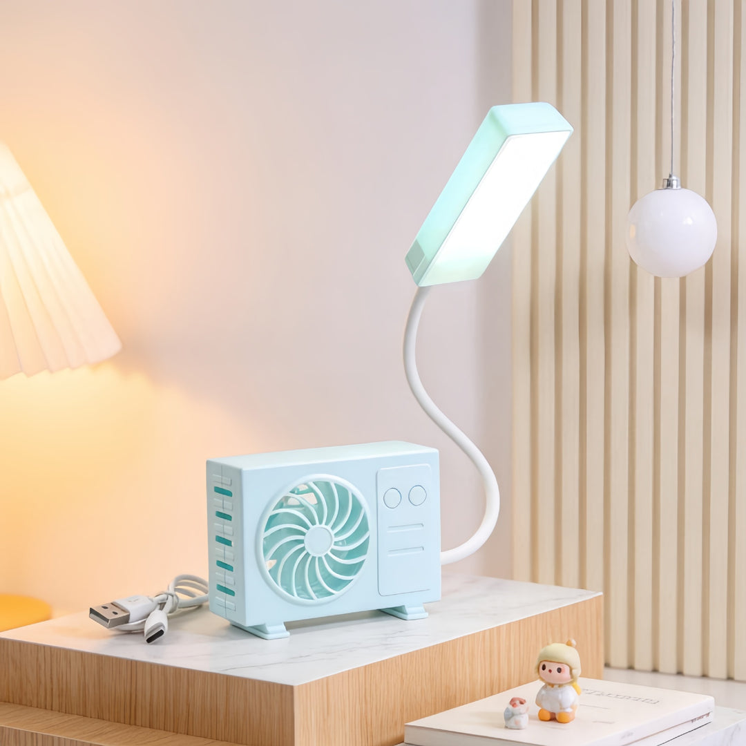 Damen Multifunktionale Tischlampe mit integriertem Ventilator Karnz