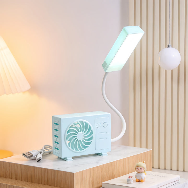Damen Multifunktionale Tischlampe mit integriertem Ventilator Karnz