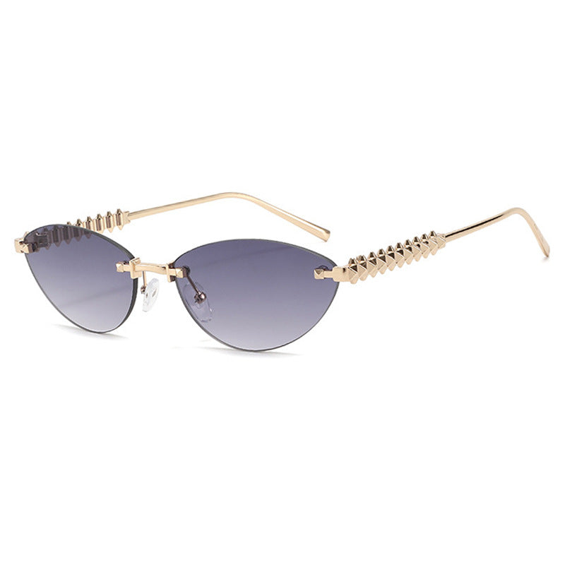 Damen Sonnenbrille im modernen, geometrischen Design mit stylishem Metallrahmen und UV-Schutz Karnz