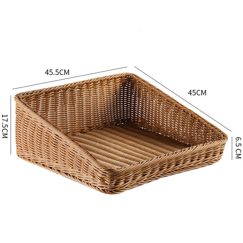 Unisex Tragbare Aufbewahrungskiste aus geflochtenem Rattan Karnz