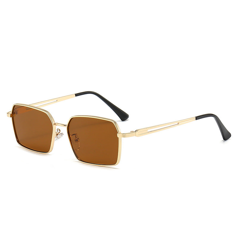 Damen quadratische Sonnenbrille mit minimalistischen Metallakzenten Karnz
