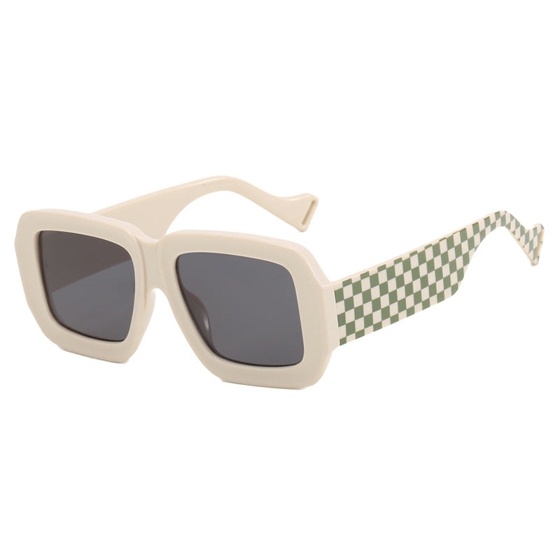 Damen modische Sonnenbrille mit eckigem Design und schickem Muster Karnz