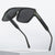 Damen quadratische Sonnenbrille mit modischem, transparentem Rahmen Karnz