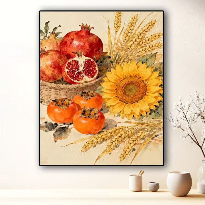 Botanische Stillleben-Leinwandkunst Karnz