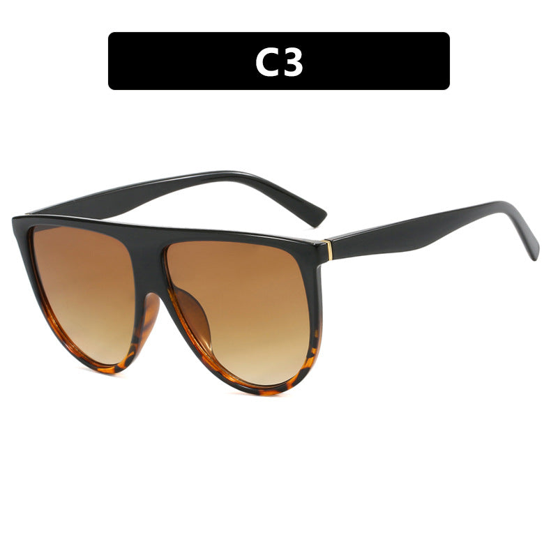 Damen trendige Oversized-Sonnenbrille mit stylischem transparenten Rahmen Karnz