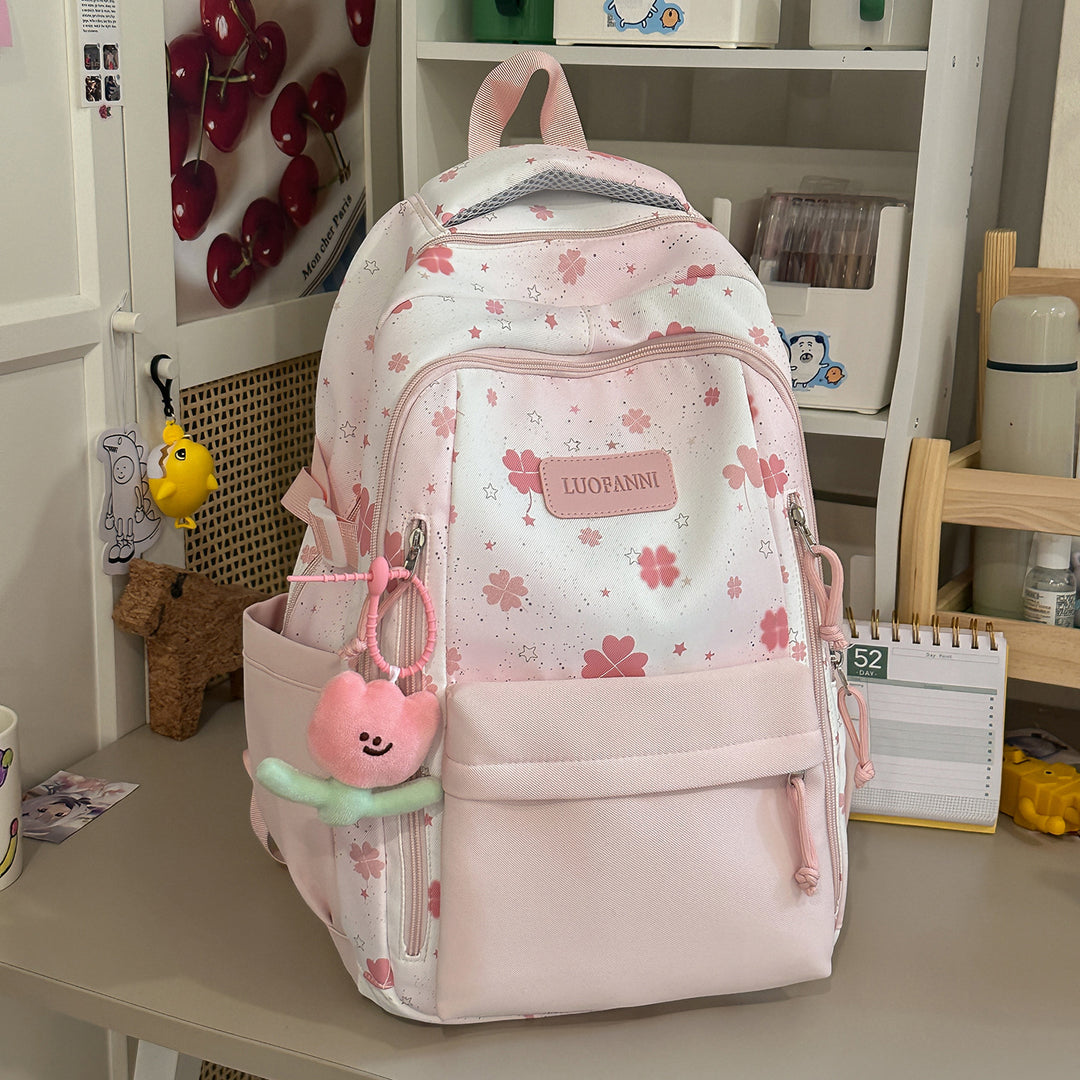 Stylische Blumenmuster Studententasche Karnz
