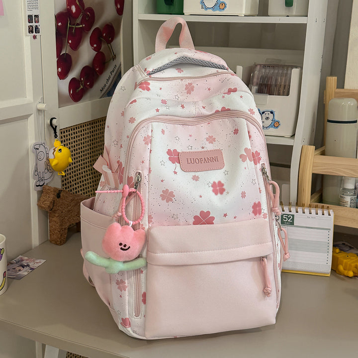 Stylische Blumenmuster Studententasche Karnz