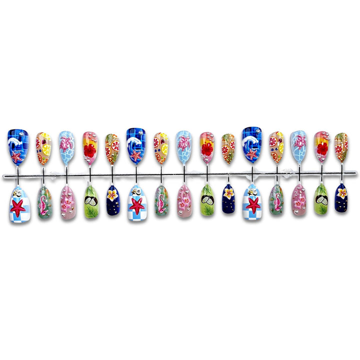 Kreative Themen Press-On Nagelkunst Kollektion