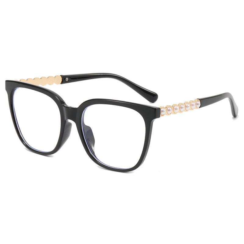 Damen Oversize-Sonnenbrille mit eleganter Perlenschmuck-Verzierung Karnz