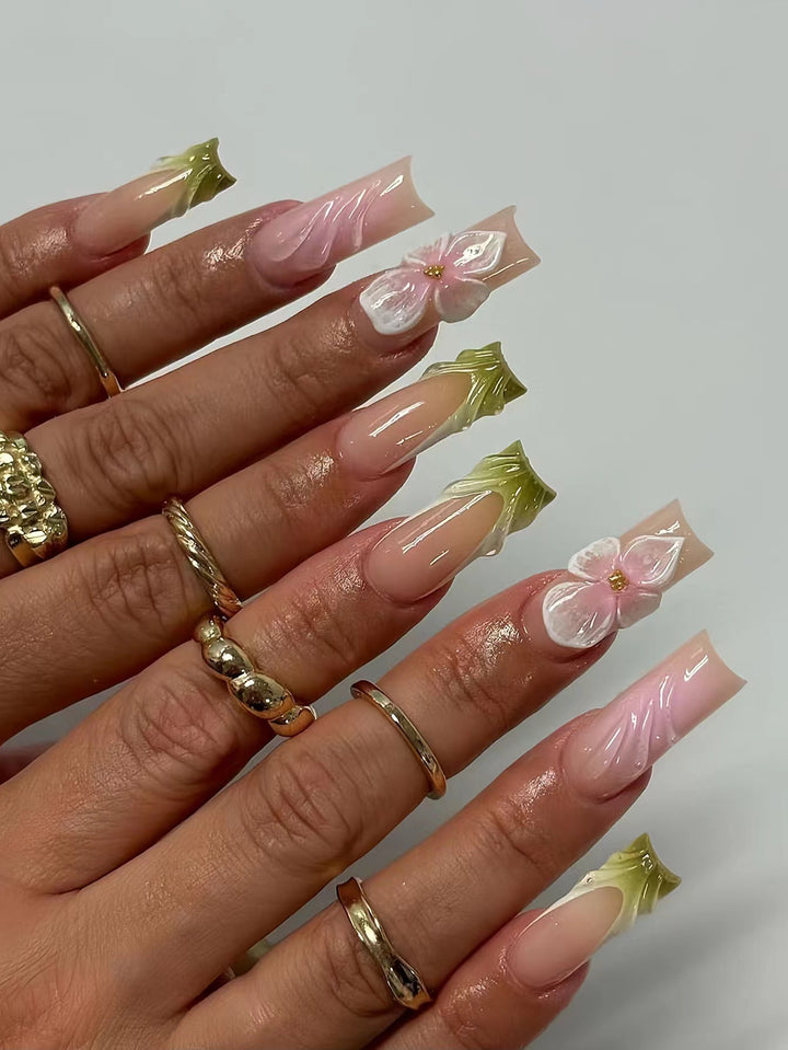 3D Floral Nail Art Extensions Karnz