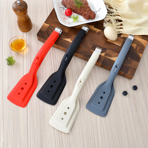 Ergonomischer Silikon-Bratwender mit Edelstahl-Akzenten Karnz