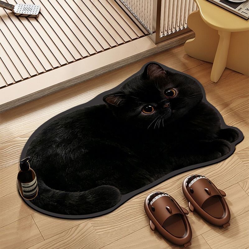 Kat-förmige Plüsch-Badematte