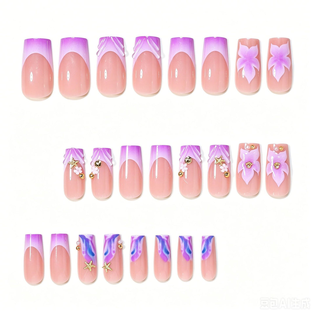 Dekorative Blumen Acryl Nagelkunst Tipps Karnz