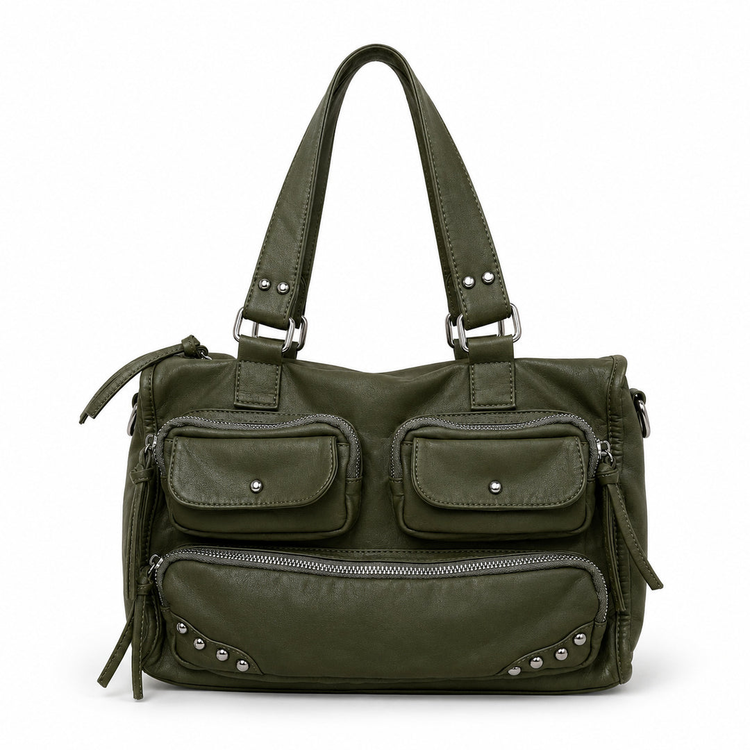 Multitaschen-Leder-Satteltasche