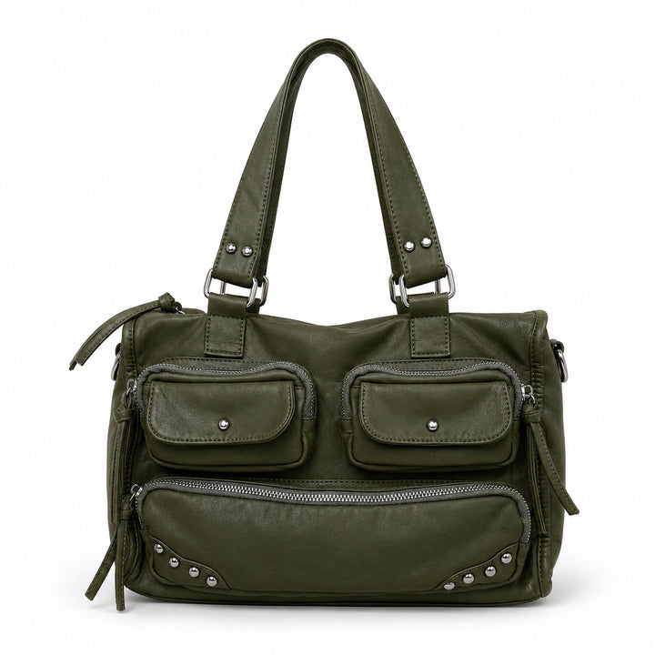 Multitaschen-Leder-Satteltasche