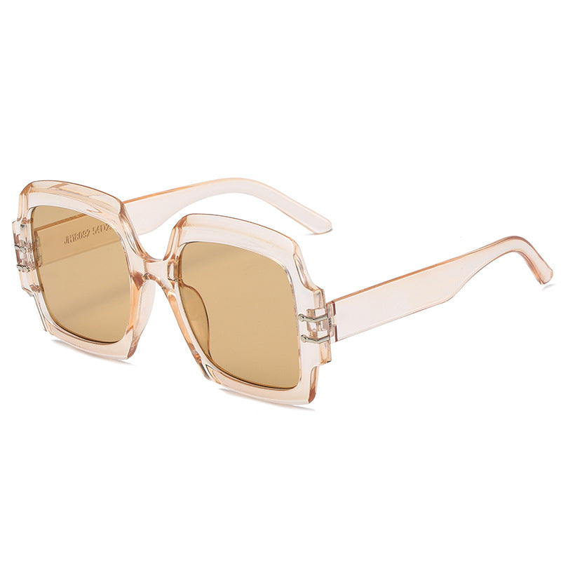 Damen Modische Oversized-Sonnenbrille mit animalischem Muster Karnz