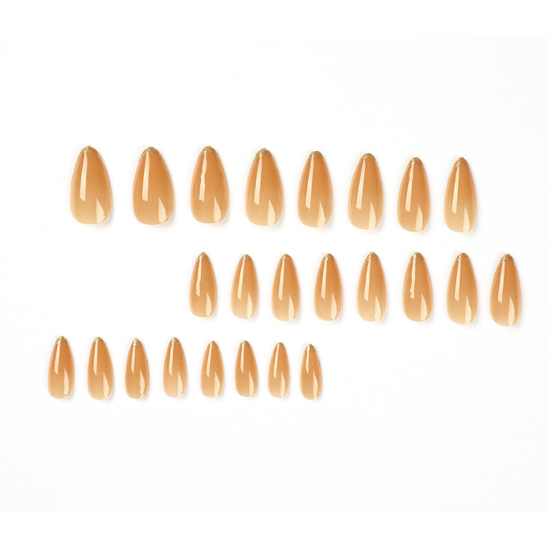 Künstliche Stiletto-Nägel mit glamourösem Glitzerakzent Karnz